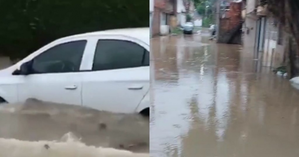 VÍDEOS: Bairros de Salvador e Lauro de Freitas registram alagamentos nesta sexta