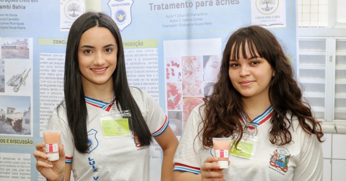 Estudantes baianas desenvolvem creme anti-acne utilizando tomate-cereja 